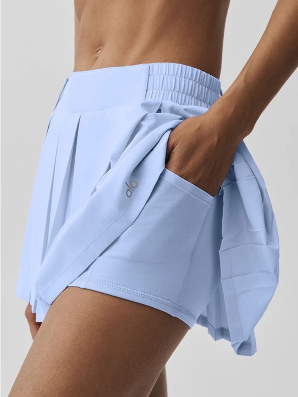 ALO Rally Tennis Skirt- Light Provence Blue - Picture 3 of 8